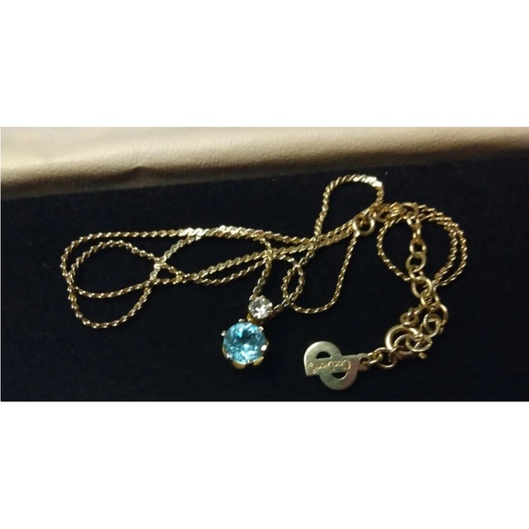 Vintage Christian Dior Topaz Rhinestone Necklace - Picture 3 of 6